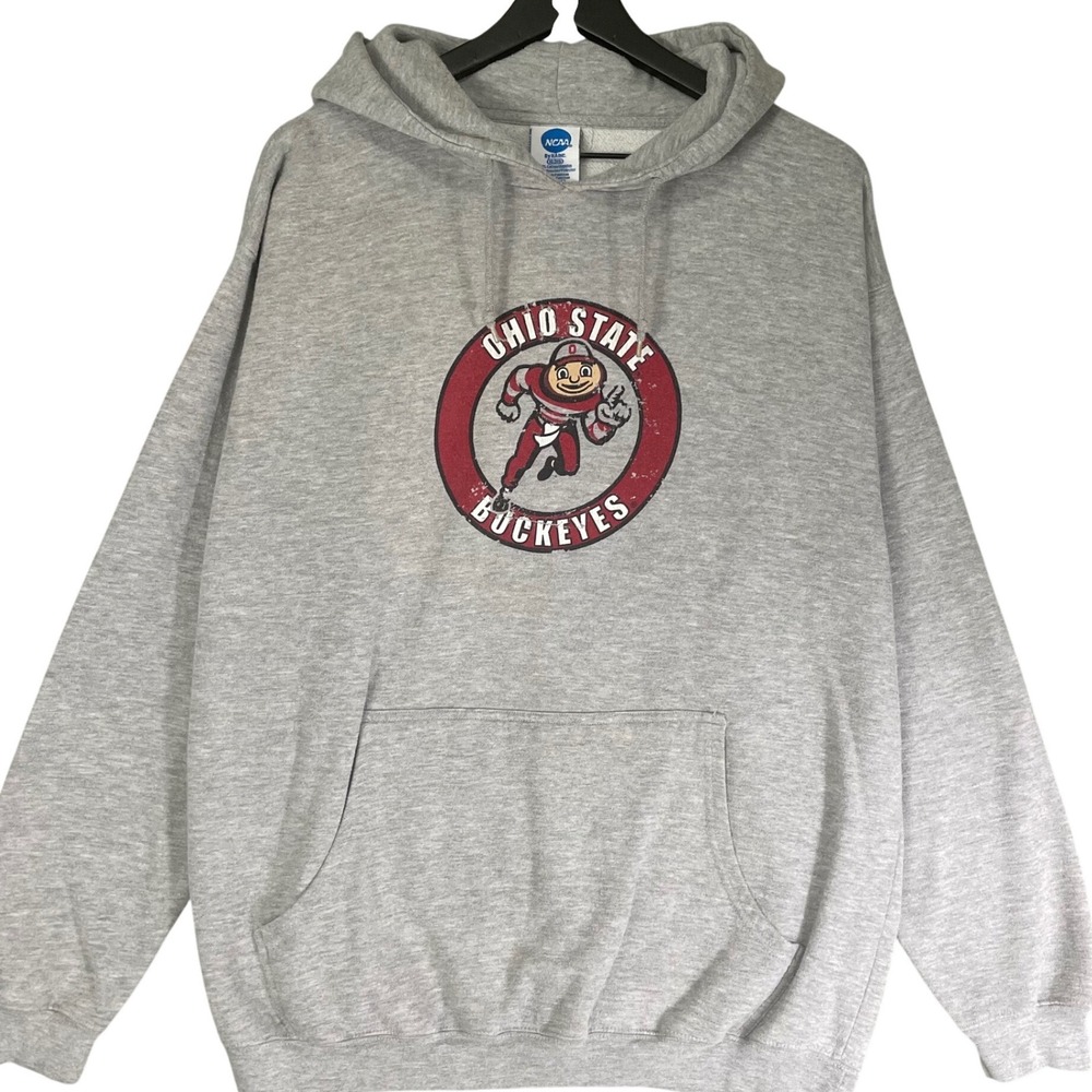 NCAA Ohio State Buckeyes Brutus Hoodie Gray Mens XL Graphic KA Inc
